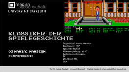 03 Maniac Mansion Klassiker Der Spielegeschichte