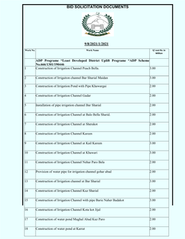 Bid Solicitation Documents