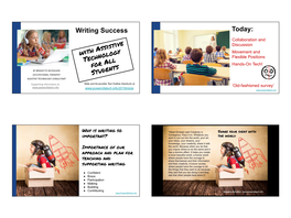 Writing Success with Assistive Technology for All Students Today