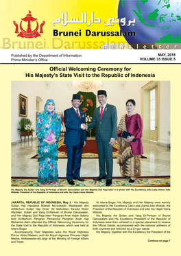 Official Welcoming Ceremony for His Majesty's State Visit to the Republic of Indonesia