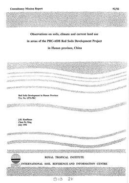 Observations on Soils, Climate and Current Land Use