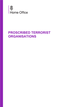 Proscribed Terrorist Organisations