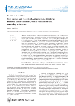 ACTA ENTOMOLOGICA 61(1): 261–288 MUSEI NATIONALIS PRAGAE Doi: 10.37520/Aemnp.2021.016