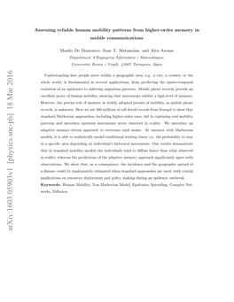 Arxiv:1603.05903V1 [Physics.Soc-Ph] 18 Mar 2016 2