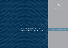 Reserve Bank of Australia Annual Report 2007