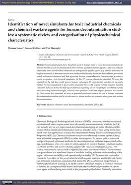 Ies: a Systematic Review and Categorisation of Physicochemical Characteristics