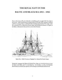 The Royal Navy in the Baltic and Black Sea 1853 – 1856