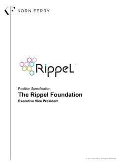 Position Specification the Rippel Foundation Executive Vice President