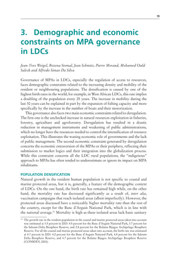 3. Demographic and Economic Constraints on MPA Governance in Ldcs