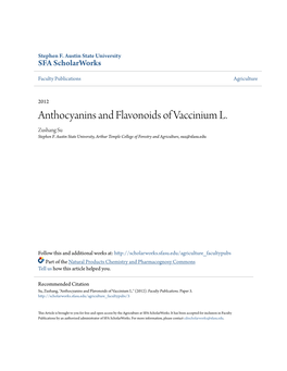 Anthocyanins and Flavonoids of Vaccinium L. Zushang Su Stephen F