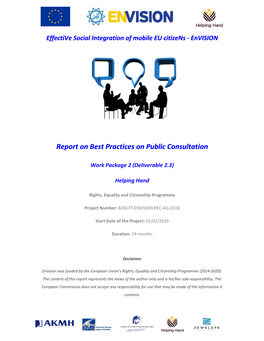 Report on Best Practices on Public Consultation
