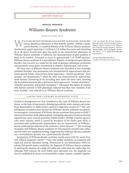 Williams–Beuren Syndrome