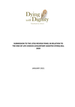 Submission to the Utas Review Panel in Relation to the End of Life Choices (Voluntary Assisted Dying) Bill 2020