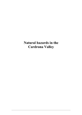 Natural Hazards in the Cardrona Valley