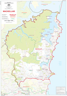 Detailed Map of the Electoral Division of Mackellar
