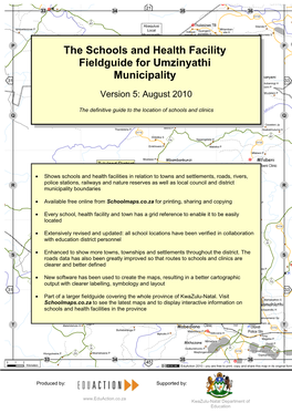 The Schools and Health Facility Fieldguide for Umzinyathi Municipality