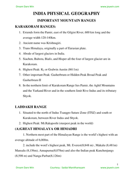 5. India Physical Geography