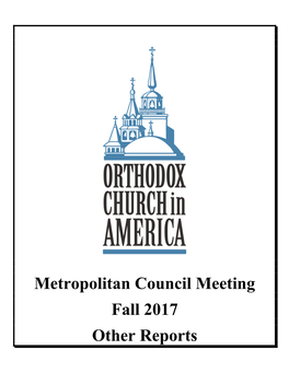 Metropolitan Council Meeting Fall 2017