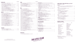 Tlc Online Beverage Menu 5.18.21