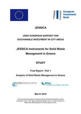 JESSICA Instruments for Solid Waste Management in Greece STUDY