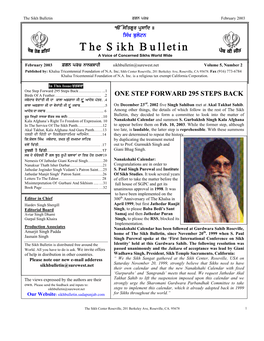 The Sikh Bulletin