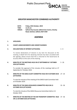 (Public Pack)Agenda Document for Greater Manchester Combined