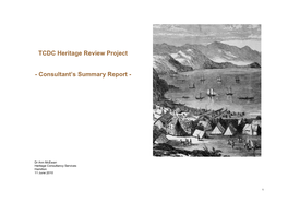 TCDC Thematic Heritage Report [Final 11/6/10]