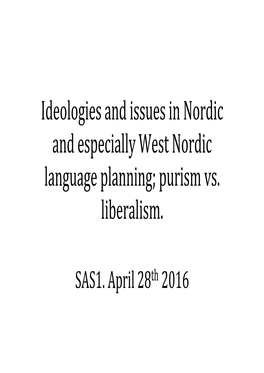 SAS1 11.Purism and Liberalism