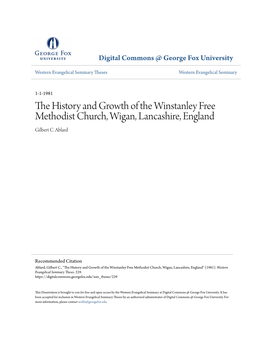 The History and Growth of the Winstanley Free Methodist Church