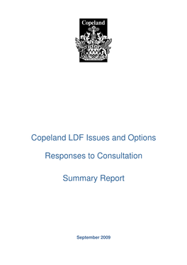 Copeland LDF Issues and Options Responses to Consultation