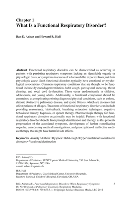 What Is a Functional Respiratory Disorder?