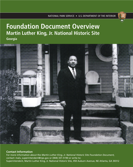 Foundation Document Overview, Martin Luther King, Jr., National