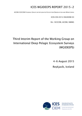 Third Interim Report of the Working Group on International Deep Pelagic Ecosystem Surveys (WGIDEEPS)