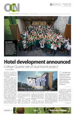 Hotel Development Announced College Quarter Site of Dual-Brand Project  COLLEEN MACPHERSON