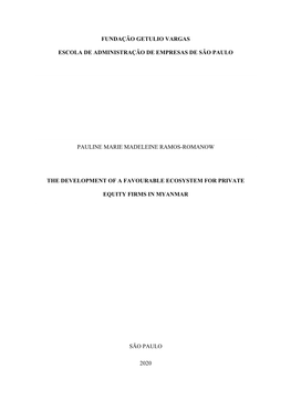 Fundação Getulio Vargas Escola De Administração De