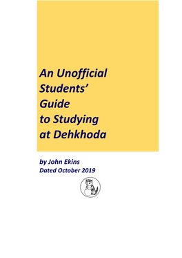 An Unofficial Students' Guide to Studying at Dehkhoda