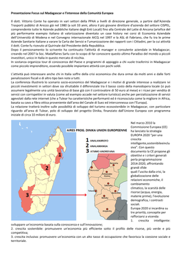 Presentazione Focus Sul Madagascar E L'interesse Della Comunità