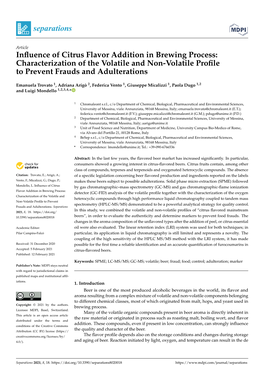 Influence of Citrus Flavor Addition in Brewing Process