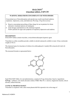 Halcion (Triazolam)