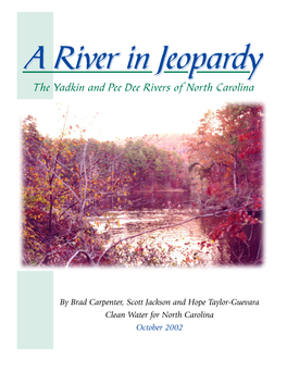 The Yadkin and Pee Dee Rivers of North Carolina