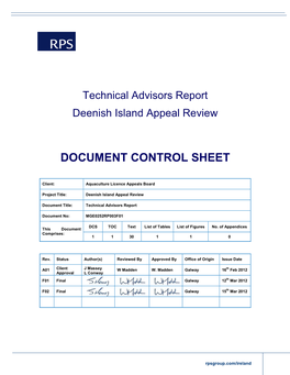 Deenish Island Appeal Technical Advisor Report