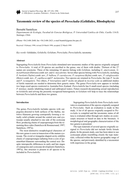 Taxonomic Review of the Species of Pterocladia (Gelidiales, Rhodophyta)