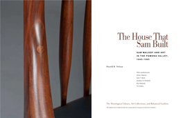 The House That Sam Built Sam Maloof and Art in the Pomona Valley, 1945–1985