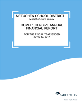 Metuchen School District Comprehensive Annual