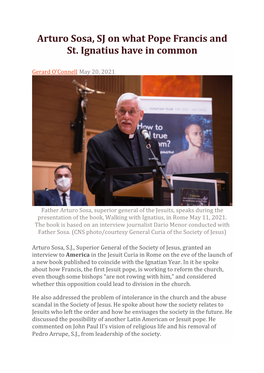 Arturo Sosa, SJ on What Pope Francis and St. Ignatius Have in Common