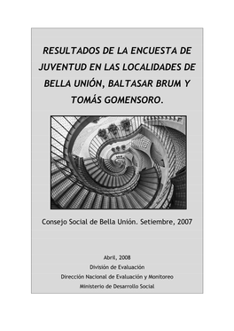 Resultados De La Encuesta De Juventud En Las Localidades De Bella Unión, Baltasar Brum Y Tomás Gomensoro