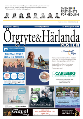 Augusti 2018 Örgryte&Härlanda POSTEN