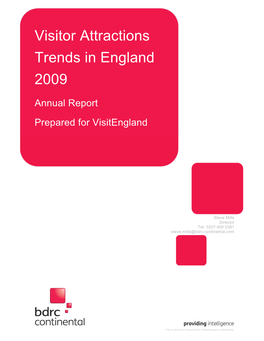 Visitor Attractions Trends in England 2009