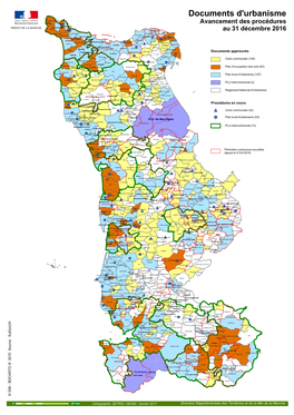 Carte De L'avancement Des Documents D'urbanisme