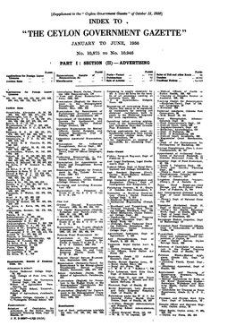 66The Ceylon Government Gazette” January to June, 1956